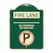 Signmission Fire Lane No Parking No Waiting W/ No Parking Heavy-Gauge Aluminum Sign, 24" x 18", G-1824-24003 A-DES-G-1824-24003 - alternate 1